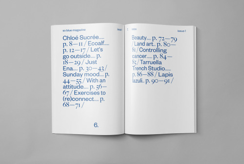 So Blue Magazine Design by Pablo Abad — VISUALOUNGE