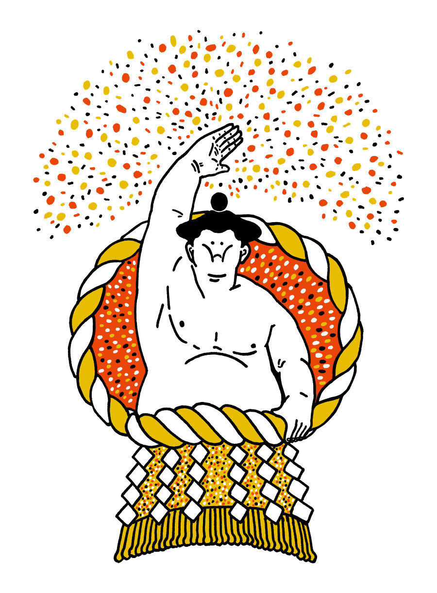 Editorial illustrations by Japanese illustrator Kaido Kenta