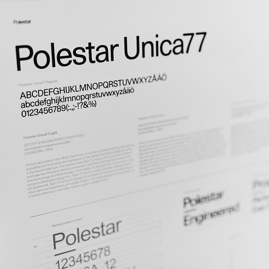 Polestar Cars Font Unica77’s uncompromised performance is not only related to how the cars behave, but is also visible in the attention to detail and determination to constantly deliver something new and better @polestarcars